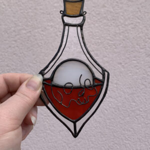 Potion Stained Glass Artwork - Blue Bottle